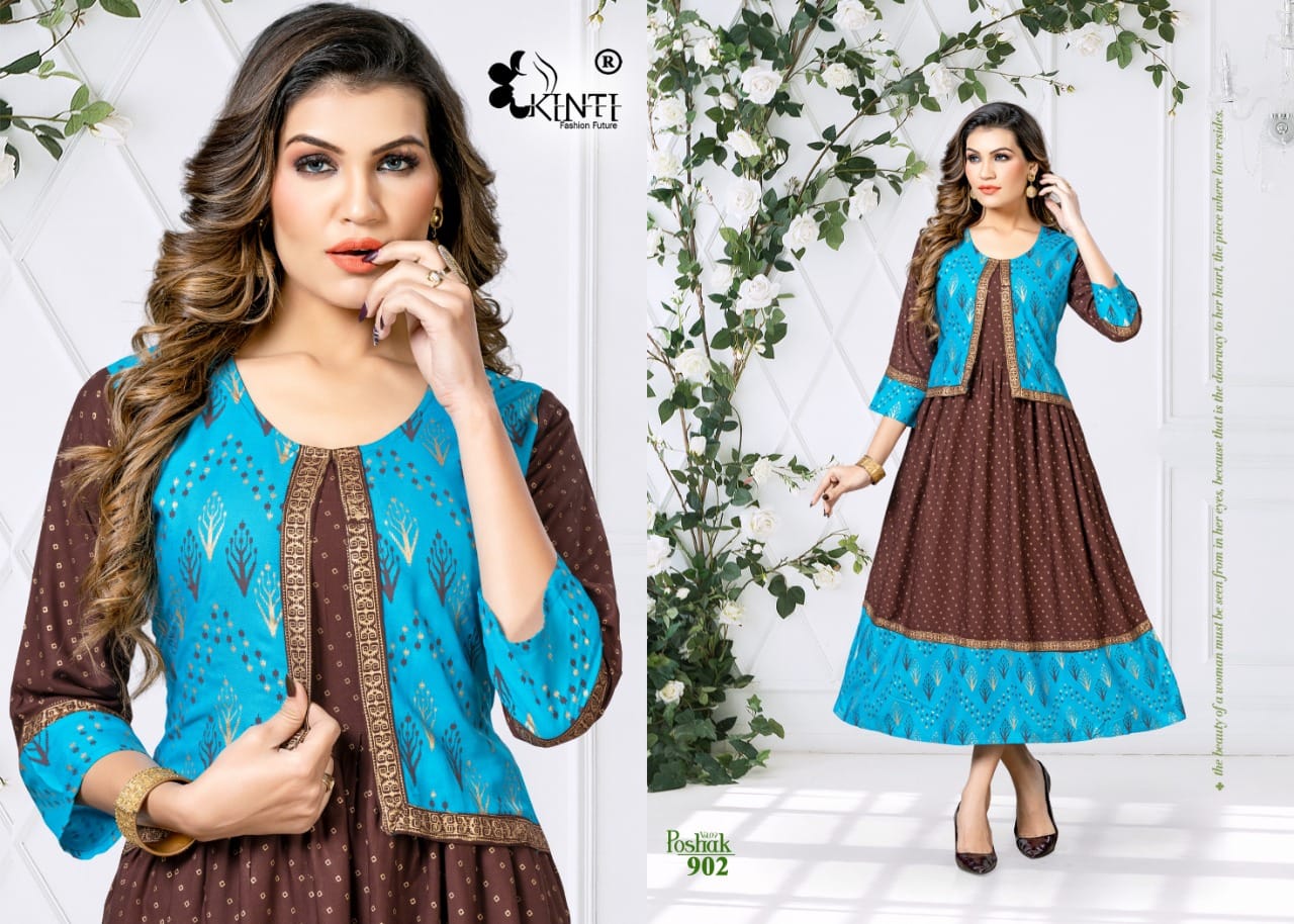 Kinti Poshak 9 Exclusive Wear Wholesale Anarkali Kurti Collection